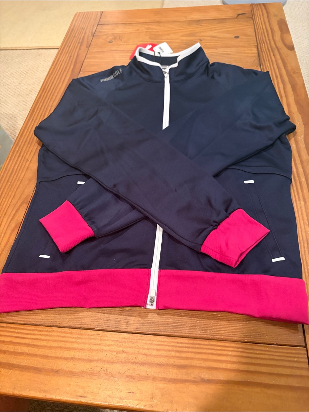 Puma Navy Utility Jacket with Pink Trim